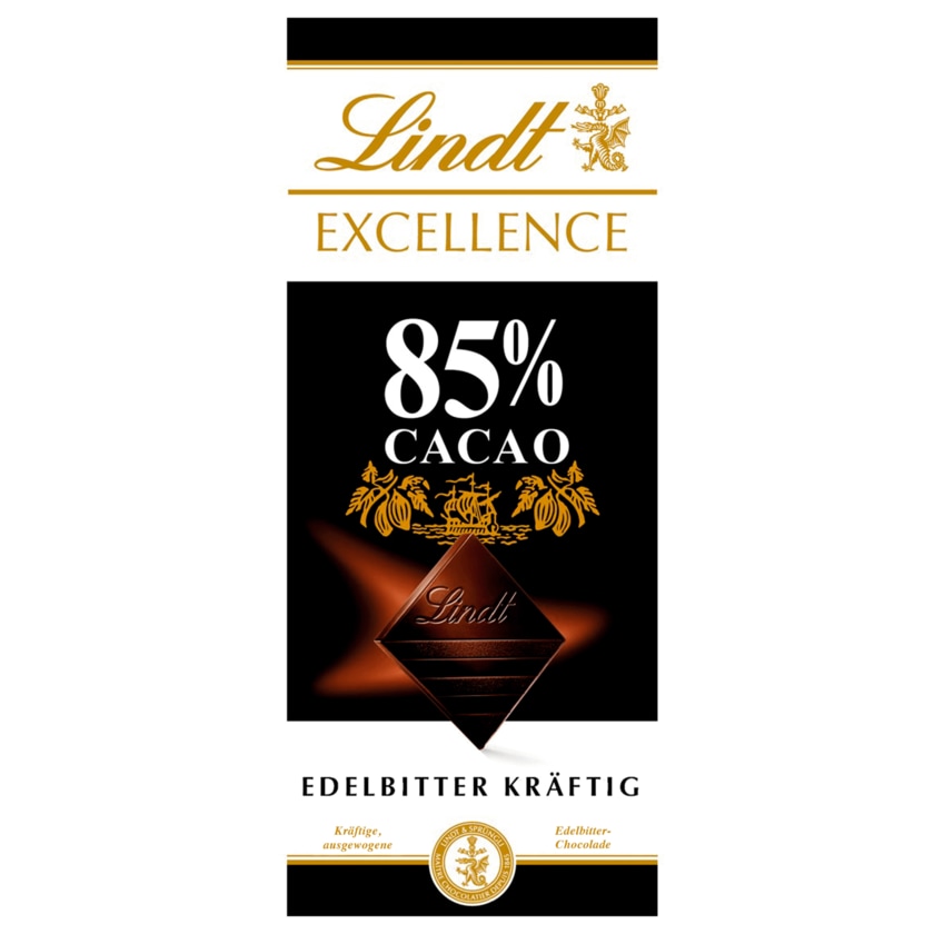 Lindt Excellence Schokolade Edelbitter kräftig 85% Cacao 100g